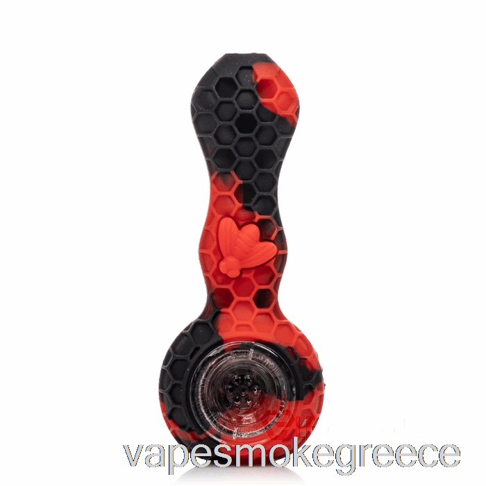 Vape Greece Stratus Bee κουτάλι σιλικόνης κατακόκκινο (μαύρο / κόκκινο)